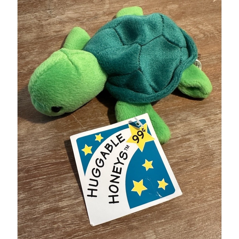VINTAGE ZANGEEN GREEN TURTLE BEAN BAG PLUSH ANIMAL CIRCA 1996
